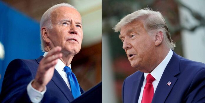 Biden vs Trump Presidente Joe Biden y expresidente Donald Trump.