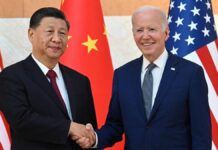 Biden y Xi inician su reunión en EE.UU. sonrientes y con un apretón de manos Presidentes de Estados Unidos, Joe Biden, y de China, Xi Jinping.