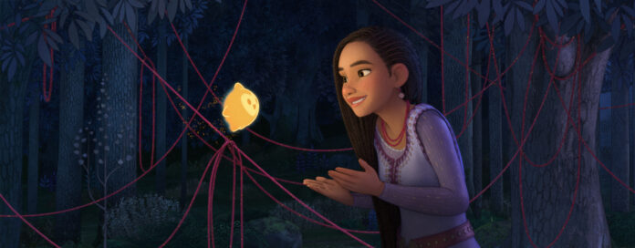 El personaje de DeBose en la nueva película animada de Disney, “Wish”.