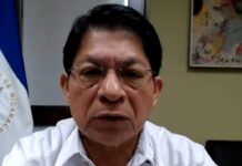 Canciller nicaragüense, Denis Moncada.