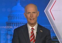 El senador Rick Scott urge a los republicanos a unirse en apoyo a un solo candidato: Trump Senador republicano Rick Scott.
