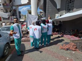 Médicos Sin Fronteras confirma la evacuación de todo su personal internacional en la Franja de Gaza Trabajadores de Médicos Sin Fronteras.