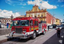 bomberos de América Latina y Estados Unidos hoy, en el municipio de San Cristóbal de las Casas (1)