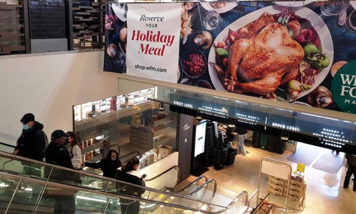 cartel de ofertas de pavo por el Día de Acció