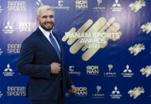 Los mejores de Santiago 2023 galardonados en Miami en los Panam Sports Awards El atleta chileno Lucas Nervi