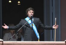 Javier Milei el día de su toma de posesión como presidente de Argentina.