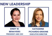 Sindy Marisol Benavides, como presidenta, y Katharine Pichardo-Erskine, como directora ejecutiva de la organización Latino Victory Project.