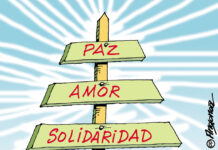 Paz, Amor y Bienestar en esta Navidad caricatura... (2)