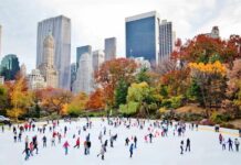 la pista de patinaje de Central Park en Nueva York