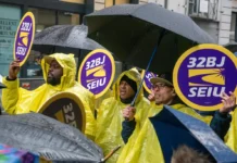 El sindicato, 32BJ SEIU, representa a unos 20.000 limpiadores de oficina de toda la ciudad de Nueva York.