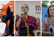 Aspirantes presidenciales en México cierran sus precampañas con Sheinbaum como favorita Fotografías que muestra, desde la izquierda, a los candidatos a la Presidencia de México: Jorge Álvarez Máynez, por el partido Movimiento Ciudadano (MC); Claudia Sheinbaum, por el oficialista Movimiento de Regeneración Nacional (Morena), y Xochitl Gálvez, por el Frente Amplio por México, durante diferentes actos de campaña, en la Ciudad de México.