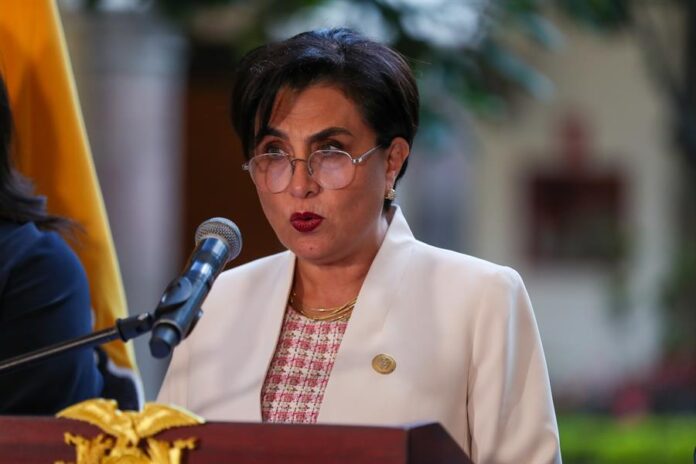 La canciller de Ecuador, Gabriela Sommerfeld