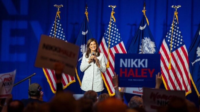 Nikki Haley Foto Nikki Haley Haley, que es la única que le hace frente a Trump en la carrera electoral republicana después de que el gobernador de Florida, Ron DeSantis, abandonase el pasado domingo.