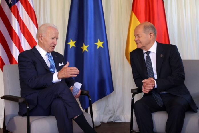 Olaf Scholz y Joe Biden El presidente Joe Biden y el canciller alemán Olaf Scholz.