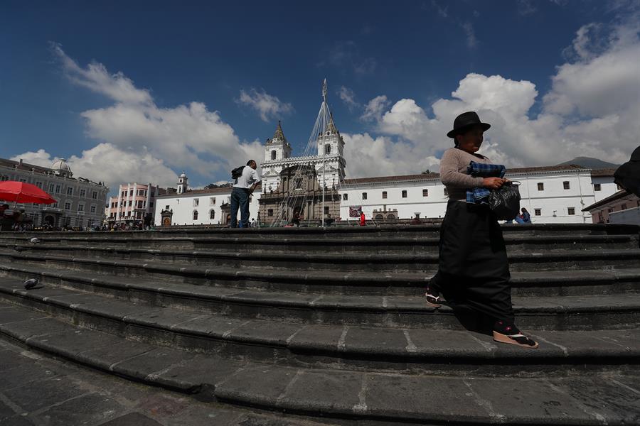 Plaza de San Francisco hoy, en el centro hist&oacute;rico de Quito