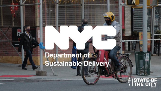 El alcalde de la ciudad de Nueva York, Eric Adams, entre otros asuntos, anunci&oacute; sus planes para crear el Departamento de Entregas Sostenibles.