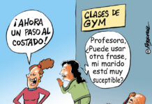 ¡Ahora un paso al costado! caricatura