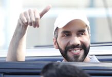 El presidente de El Salvador y candidato a la reelección inmediata, Nayib Bukele