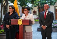 La canciller de Ecuador califica de "muy fuertes" las declaraciones de Maduro contra Noboa La canciller de Ecuador, Gabriela Sommerfeld (2)