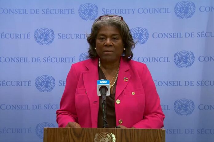 Linda Thomas-Greenfield La diplomática confirmó que existen contactos con Egipto y Catar tendentes a