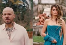 El rapero puertorriqueño Residente y la actriz española Penélope Cruz durante un instante del clip musical '313'.