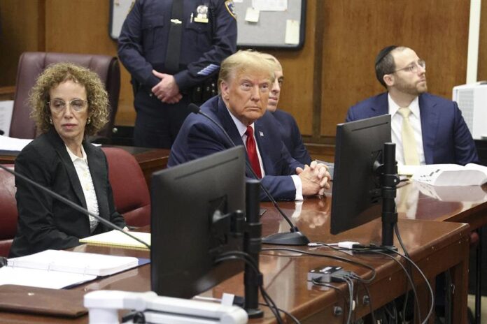 Trump en el inicio del Juicio Trump