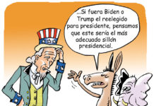 El sillón presidencial adecuado para el reelegido caricatura