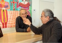 el actor estadounidense de origen mexicano Pepe Serna junto a su amigo y compañero Edwards James Olmos