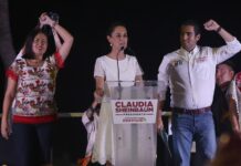 La candidata oficialista Claudia Sheinbaum promete en sur de México desprivatizar el agua La candidata presidencial del oficialismo Movimiento de Regeneración Nacional (Morena), Claudia Sheinbaum (2)