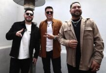 Los integrantes de la Banda MS, Alan Ramírez (d), Oswaldo Silvas (c) y David Castro