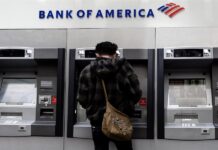 cajero automático del Bank of America