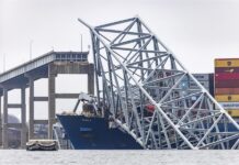 colapso de un puente por la embestida de un buque