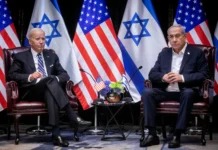 Presidente Joe Biden, y el primer ministro de Israel, Benjamín Netanyahu.