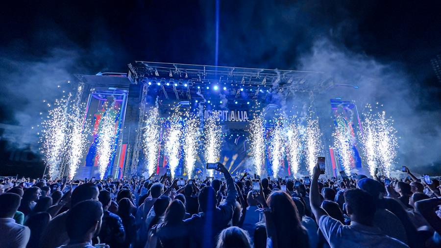 Festival Capitalia que muestra el p&uacute;blico durante un concierto en el Estadio Ol&iacute;mpico
