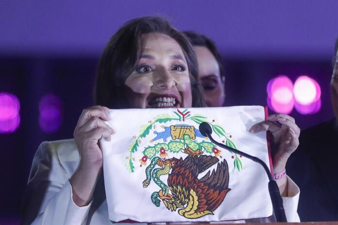 La candidata del frente opositor Fuerza y Corazón por México, Xóchitl Gálvez