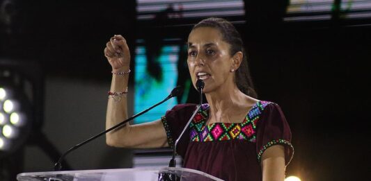 La candidata presidencial del oficialismo, Claudia Sheinbaum