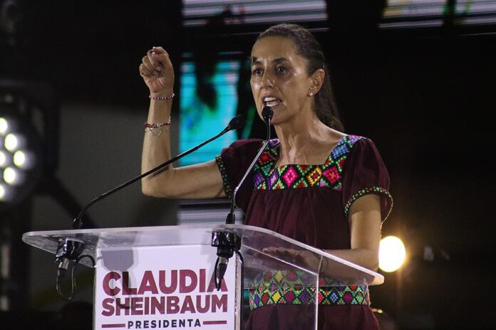 La candidata presidencial del oficialismo, Claudia Sheinbaum