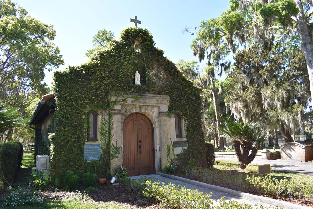 La r&eacute;plica de la capilla de Nuestra Se&ntilde;ora de La Leche, el primer santuario mariano en los Estados Unidos, dedicado a la Virgen Mar&iacute;a.