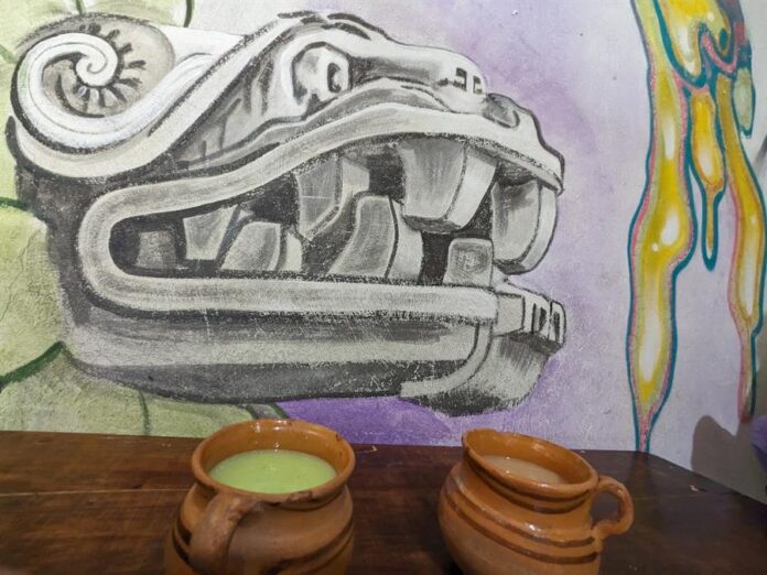 s vasijas de barro con pulque