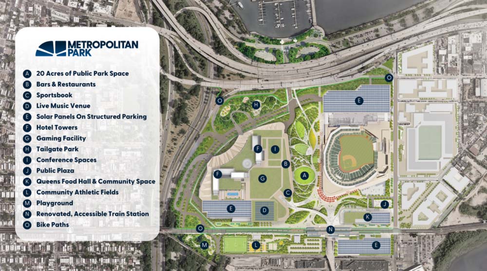 Fotos comparando un antes y despues de como ser&iacute;a el &aacute;rea del Parque Metropolitanoen Queens.