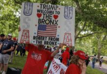 El mitin del expresidente republicano Donald Trump que se celebrará esta tarde en Crotona Park (3)