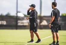 Gerardo Martino durante un entrenamiento del Inter Miami