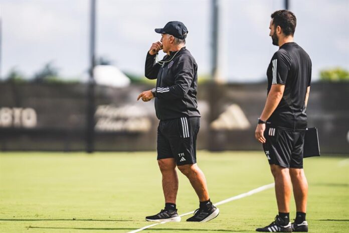Gerardo Martino durante un entrenamiento del Inter Miami