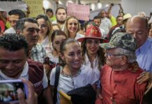La candidata presidencial oficialista Claudia Sheinbaum