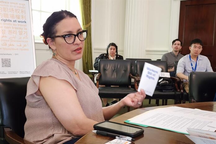 La comisionada del Departamento de Protección al Consumidor y Trabajadores de la ciudad de Nueva York, Vilda Vera Mayuga La comisionada del Departamento de Protección al Consumidor y Trabajadores de la ciudad de Nueva York, Vilda Vera Mayuga