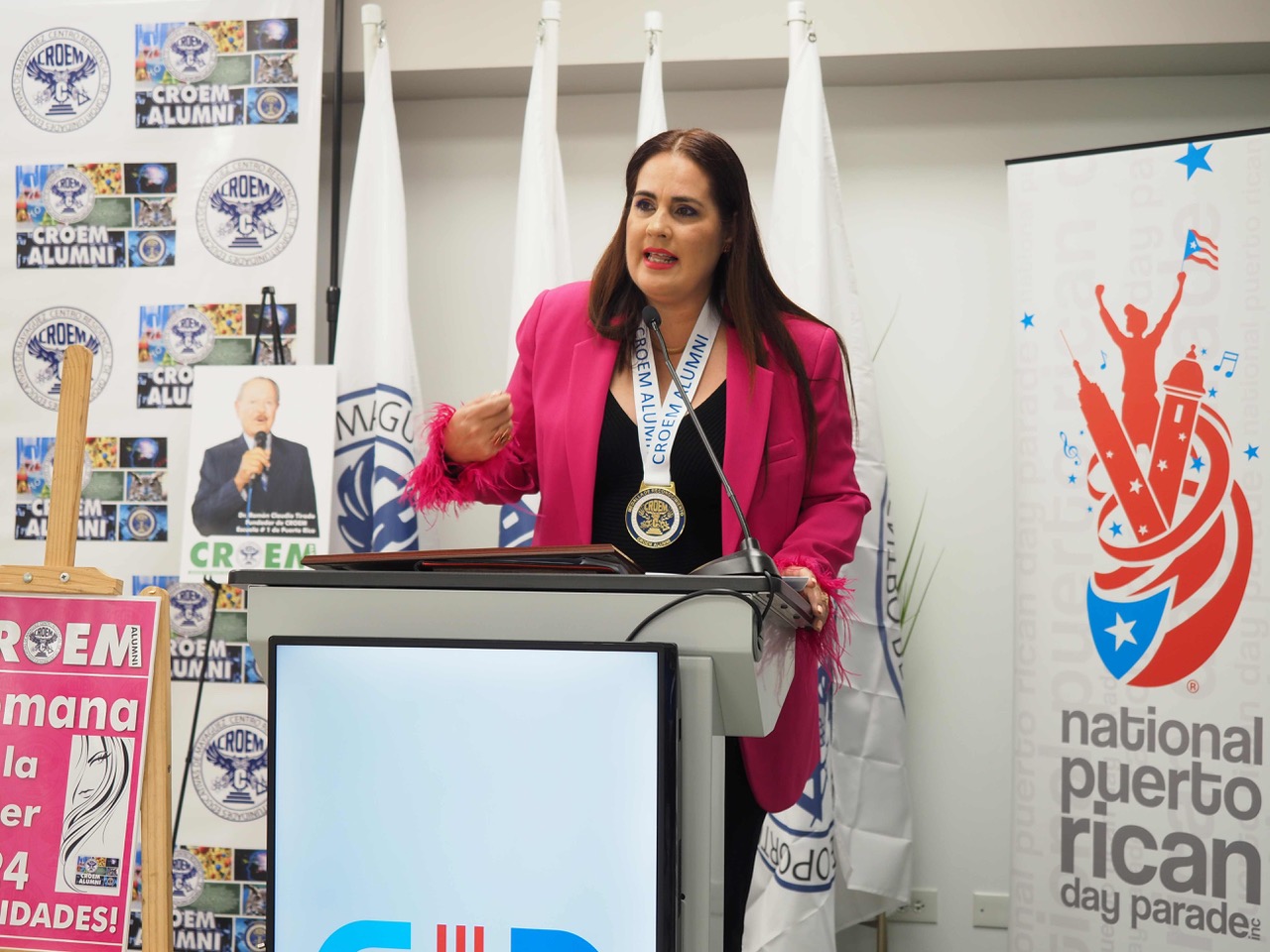  Lourdes M Aponte Rodriguez presidenta CUD Puerto Rico oradora invitada en el Conversatorio
