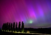 Vista de la aurora boreal