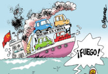 Aranceles a los productos chinos caricatura