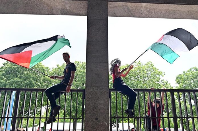 protesta propalestina de estudiantes