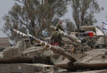tanque de guerra en Gaza